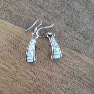 Elegant Silver and Opal Earrings